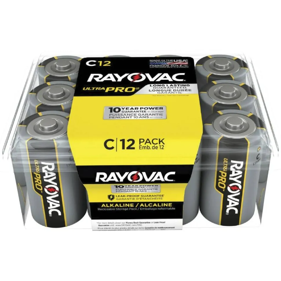 Rayovac Ultra Pro Alkaline C Battery 12-Packs - For Multipurpose - C - 1.5 V DC - 12/Pack - 8 / Carton