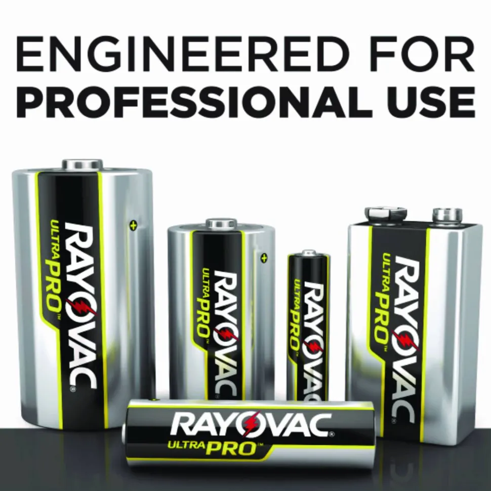Rayovac Ultra Pro Alkaline D Batteries - For Multipurpose - D - 1.5 V DC - Alkaline - 12 / Pack