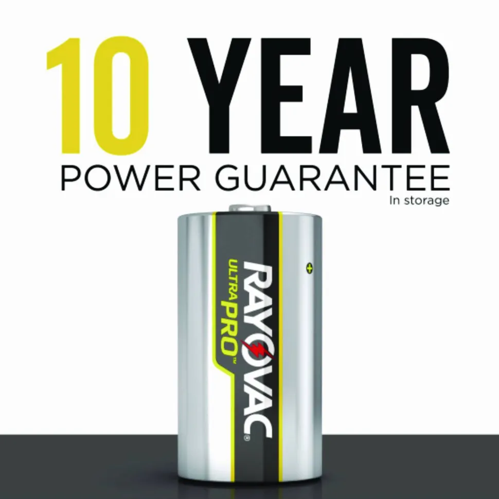 Rayovac Ultra Pro Alkaline D Batteries - For Multipurpose - D - 1.5 V DC - Alkaline - 12 / Pack
