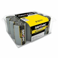 Rayovac Ultra Pro Alkaline D Batteries - For Multipurpose - D - 1.5 V DC - Alkaline - 12 / Pack