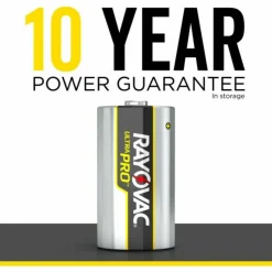 Rayovac Ultra Pro Alkaline D Batteries - For Multipurpose - D - 1.5 V DC - Alkaline - 12 / Pack