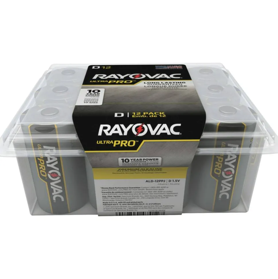 Rayovac Ultra Pro Alkaline D Battery 12-Packs - For Multipurpose - D - 1.5 V DC - 12/Pack - 8 / Carton