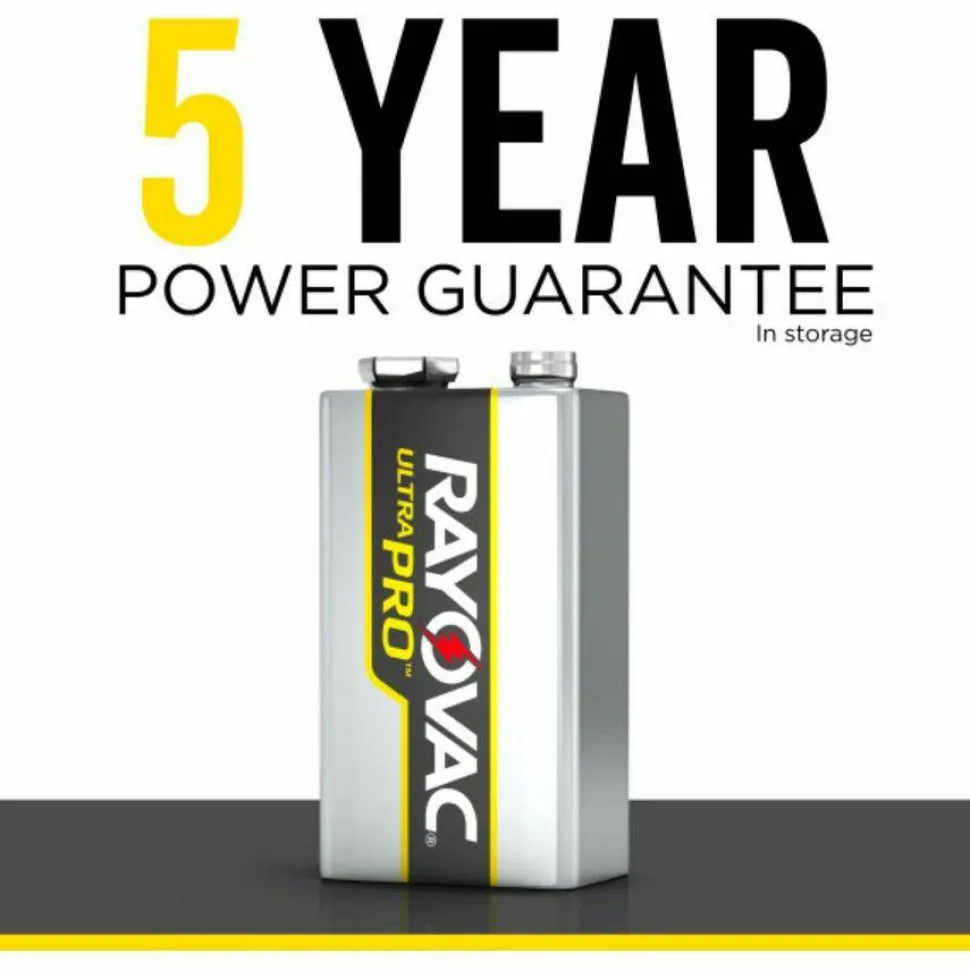 Rayovac 9-Volt Ultra-Pro Alkaline Battery, 12-Packs