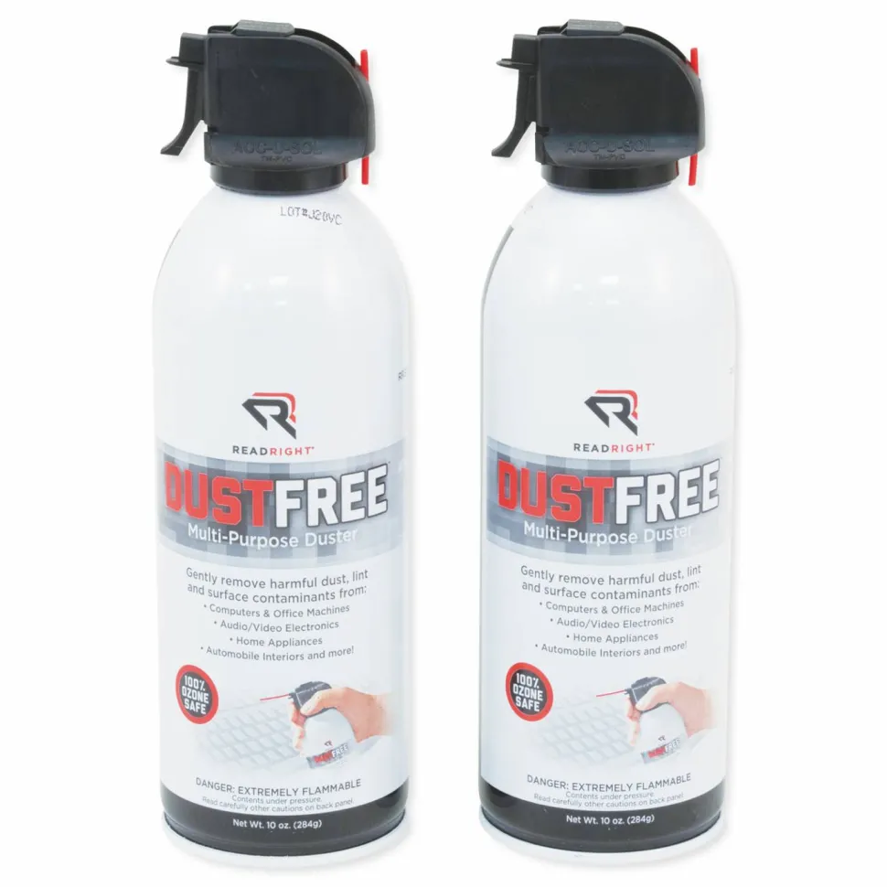Read Right DustFree Multipurpose Duster, 10 oz Can, 2/Pack