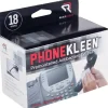 Read Right PhoneKleen Premoistened Antibacterial Wipes, Cloth, 5 x 5, 18/Box