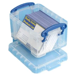 Really Useful Box Plastic Storage Container With Built-In Handles And Snap Lid, 0.3 Liter, 4 3/4