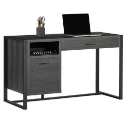 RealSpace DeJori 51”W Writing Desk, Charcoal