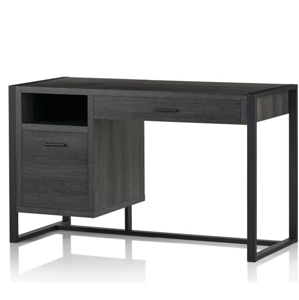RealSpace DeJori 51”W Writing Desk, Charcoal