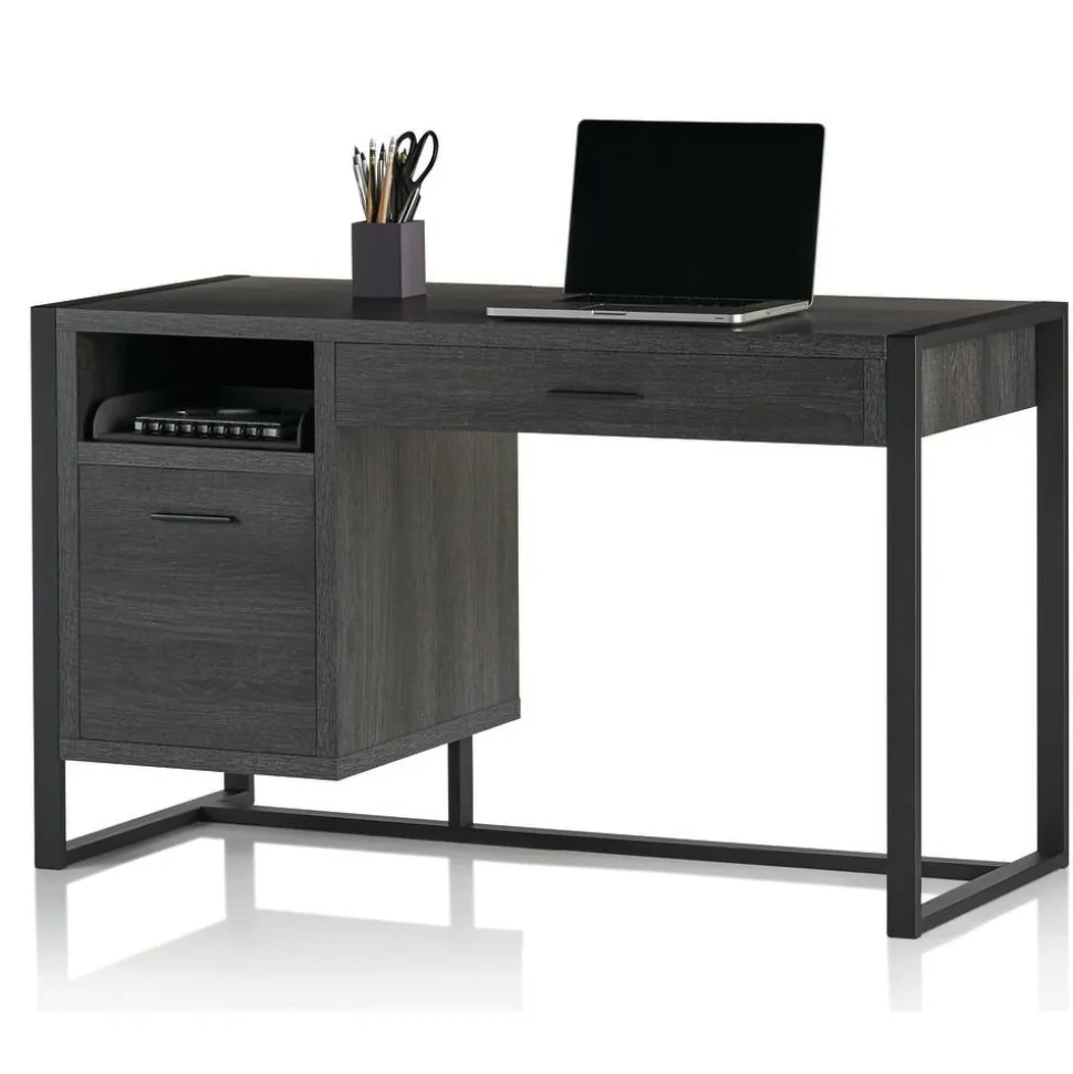 RealSpace DeJori 51”W Writing Desk, Charcoal