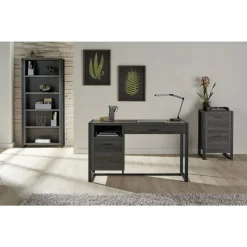 RealSpace DeJori 51”W Writing Desk, Charcoal