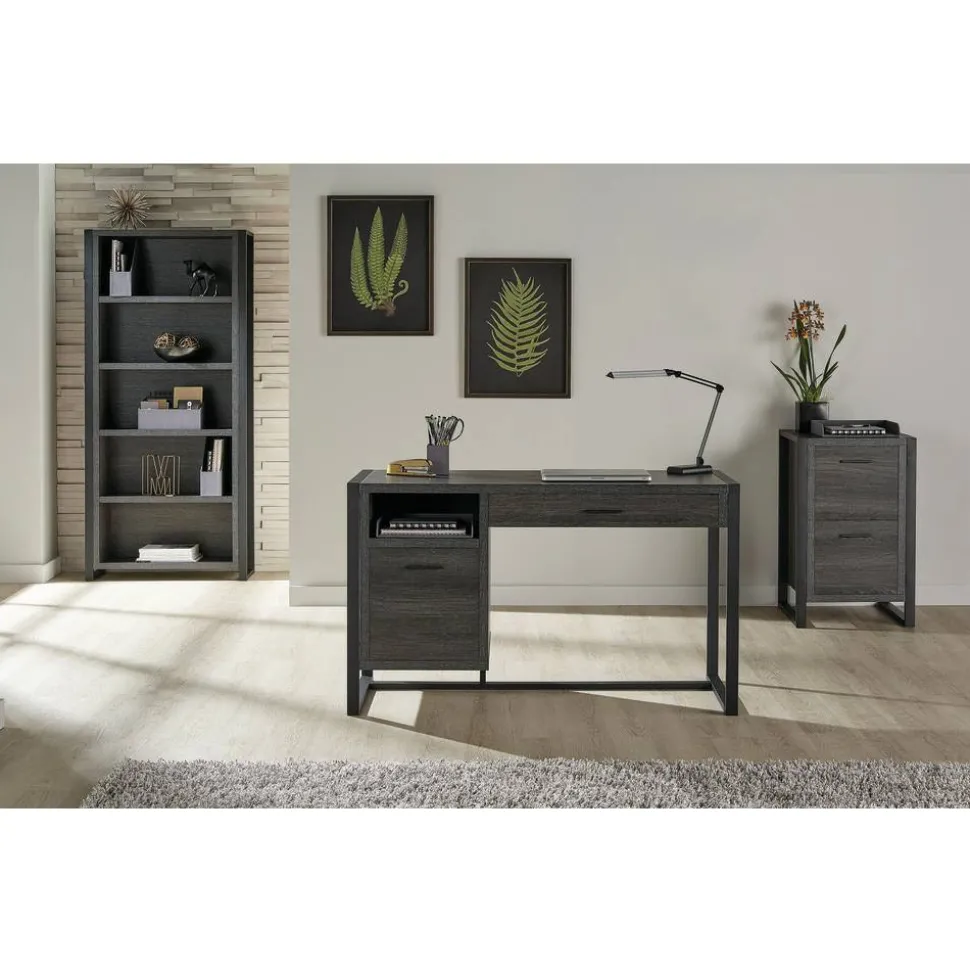 RealSpace DeJori 51”W Writing Desk, Charcoal