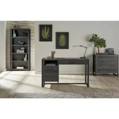 RealSpace DeJori 51”W Writing Desk, Charcoal