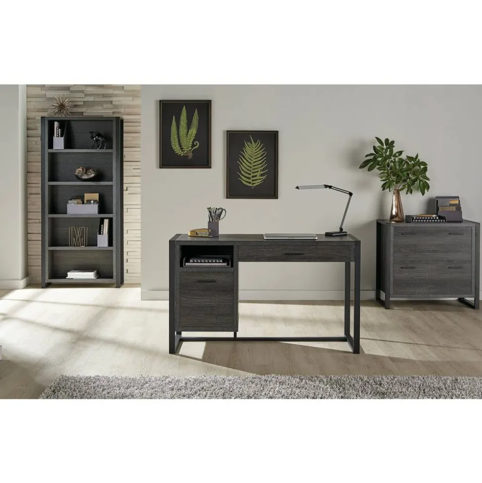 RealSpace DeJori 51”W Writing Desk, Charcoal