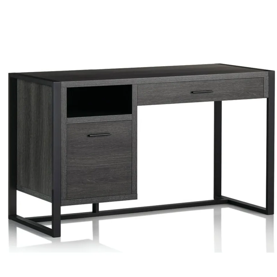 RealSpace DeJori 51”W Writing Desk, Charcoal