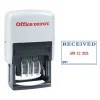 Received Date Stamp Dater, Self-Inking With Extra Pad, 1" x 1-3/4" Impression, Red And Black Ink