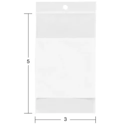 Reclosable Bags With Write-On Panel, 3