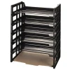 30% Recycled Ribbed Bottom Stackable Letter Trays, Black, Pack Of 6