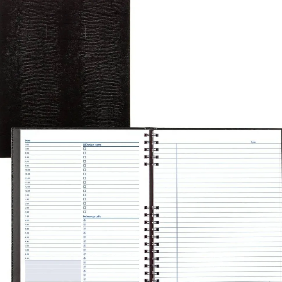 Rediform College Rule NotePro Organizer, 11" x 8 1/2", Black, Undated Calendar