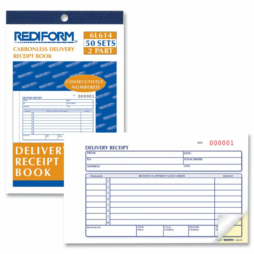 Rediform Delivery Receipt Book, 2-Part