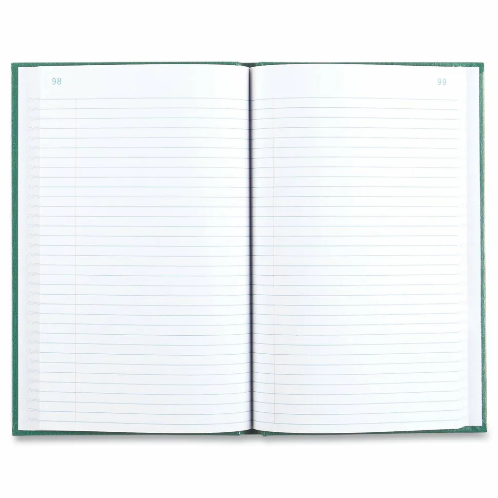 Rediform Green Cover Record Account Book - 200 Sheet(s) - Gummed - 6.25" x 9.62" Sheet Size - Green - White Sheet(s) - Green Cover - Recycled - 1 Each