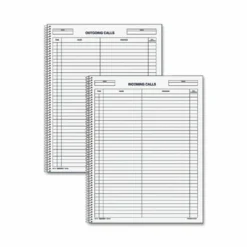 Rediform Incoming/Outgoing Call Register Book, 100 Sheets, 8 1/2