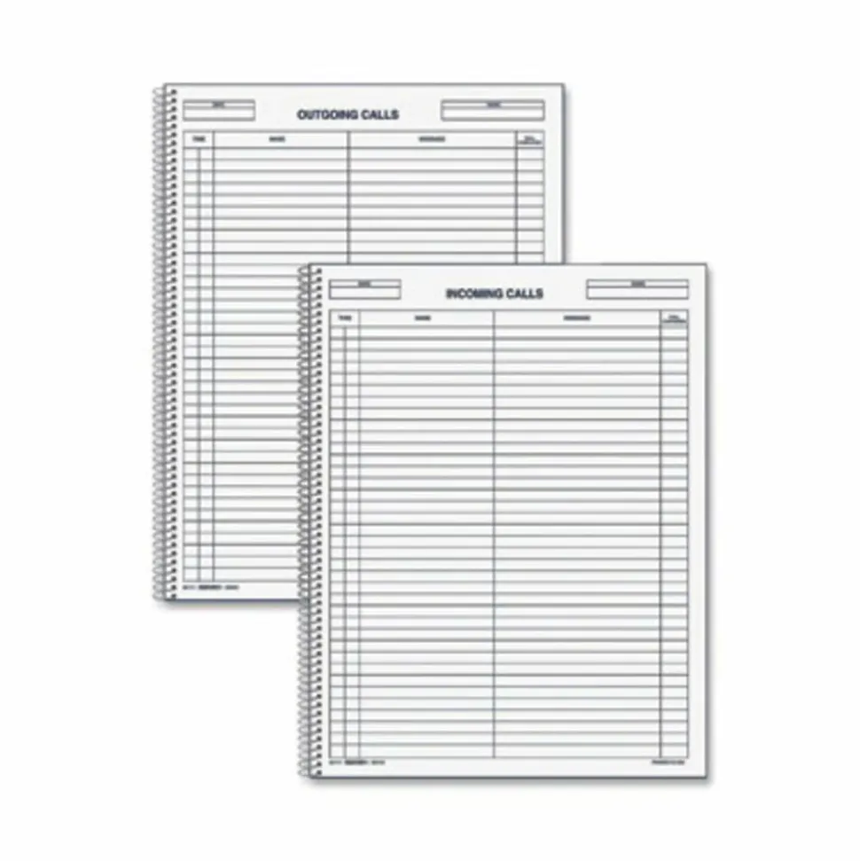 Rediform Incoming/Outgoing Call Register Book, 100 Sheets, 8 1/2" x 11"