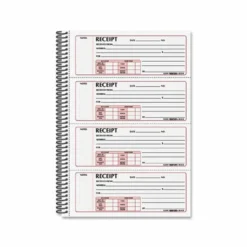 Rediform Money Receipt Book - 300 Sheet(s) - Wire Bound - 2 Part - Carbonless Copy - 7 5/8