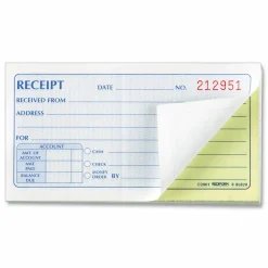 Rediform Money Receipt 2/Part Collection Forms - 50 Sheet(s) - 2 PartCarbonless Copy - 5"x2 3/4" Sheet Size - White, Yellow - Assorted Sheet(s)