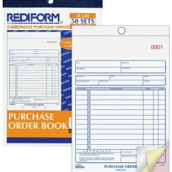 Rediform 3-Part Carbonless Purchase Order Book - 50 Sheet(s) - 3 Part - Carbonless Copy - 5.50