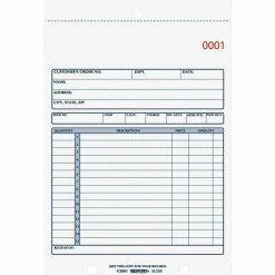 Rediform 2-Part Carbonless Sales Forms - 50 Sheet(s) - Stapled - 2 Part - Carbonless Copy - 5.50
