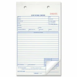 Rediform 2-Part Job Work Order Book, 2 Part, 5-1/2