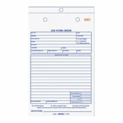 Rediform 2-Part Job Work Order Book, 2 Part, 5-1/2