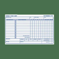Rediform Weekly Time Clock Card Pad, 4.25" x 7", Manila, Pad Of 100