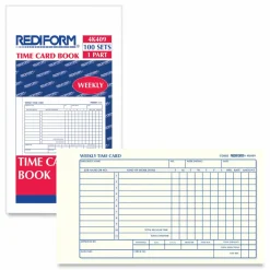Rediform Weekly Time Clock Card Pad, 4.25