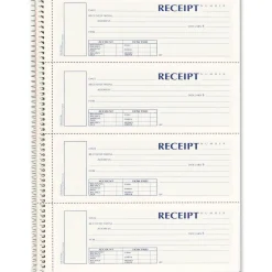 Rediform Wirebound Money Receipt Book, 3-Part, Carbonless, 2 3/4