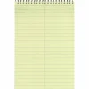 Rediform Wirebound Steno Notebook - 60 Sheets - Wire Bound Light Blue Margin - 16 lb Basis Weight - 6" x 9" - Green Paper - Brown Cover - Unpunched, Subject - 1Each