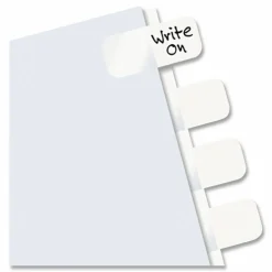 Redi-Tag Laser Printable Index Tabs, 1/12-Cut, White, 0.44" Wide, 675/Pack