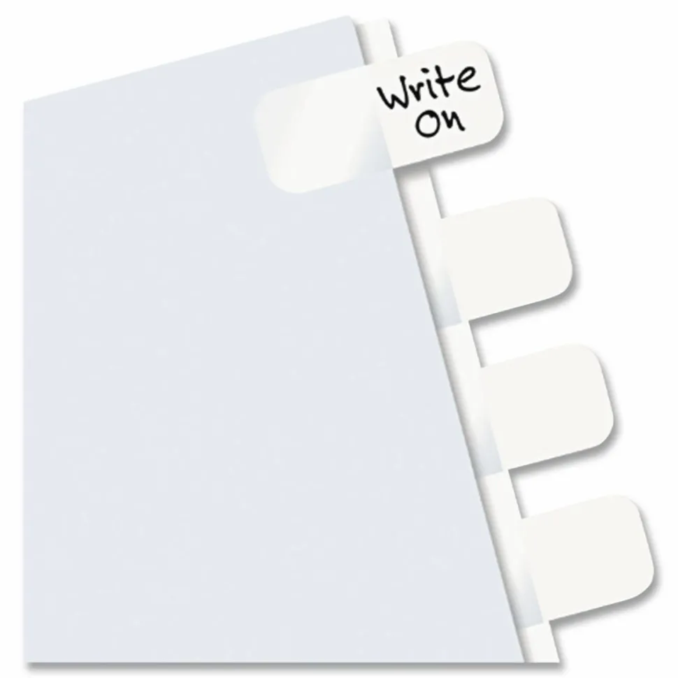Redi-Tag Laser Printable Index Tabs, 1/12-Cut, White, 0.44" Wide, 675/Pack