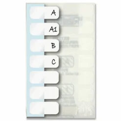 Redi-Tag Permanent Index Tabs, Blank, White, Pack Of 104 Tabs