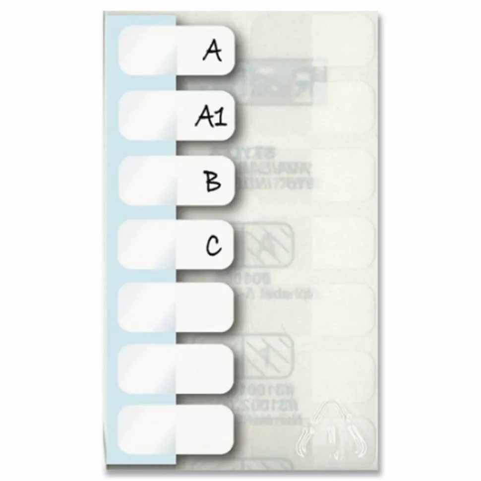 Redi-Tag Permanent Index Tabs, Blank, White, Pack Of 104 Tabs