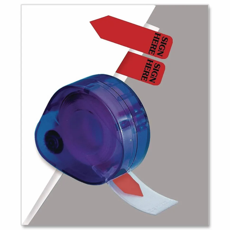 Redi-Tag Preprinted Signature Flags Refill, "SIGN HERE", Red, Removable, 120 Flags Per Roll, 6 Rolls
