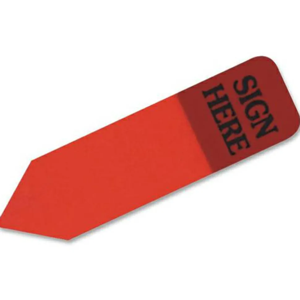 Redi-Tag Preprinted Signature Flags Refill, "SIGN HERE", Red, Removable, 120 Flags Per Roll, 6 Rolls