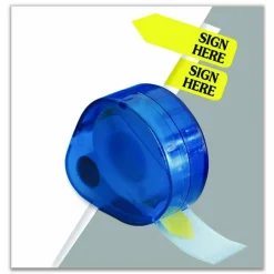 Redi-Tag Preprinted Signature Flags In Dispenser, SIGN HERE, Yellow