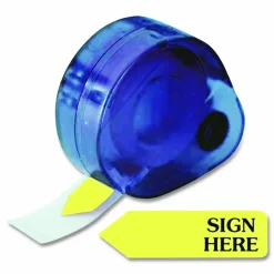 Redi-Tag Preprinted Signature Flags In Dispenser, SIGN HERE, Yellow