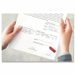 Redi-Tag Preprinted Signature Flags In Dispenser, SIGN HERE, Red