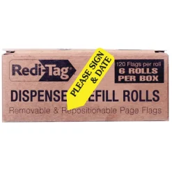 Redi-Tag Preprinted Signature Flags Refill,
