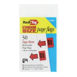 Redi-Tag Sign Here Red Arrow Page Flags - 50 - 1