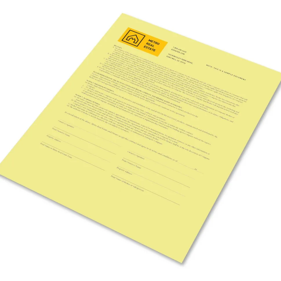 Revolution Digital Carbonless Paper, 1-Part, 8.5 x 11, Canary, 500/Ream
