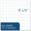 Roaring Spring Graph Filler Paper, 3-Hole, Quadrille: 5 sq in, (100) 8.5 x 5.5 Sheets, 48/Carton