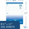 Roaring Spring Loose Leaf Paper, 8.5 x 11, 3-Hole Punched, College Rule, White, 500 Sheets/Pack, 5 Packs/Carton